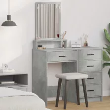   vidaXL Öltözködőasztal fiókkal Beton Szürke 50 x 41 x 140 cm Faanyag