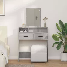   vidaXL Öltözködőasztal fiókkal Beton Szürke 79 x 41 x 140 cm Faanyag