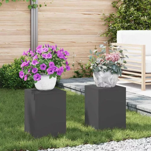vidaXL Növényállvány 2 pcs Fekete 24 x 24 x 35 cm Acél