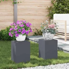   vidaXL Növényállvány 2 pcs Antracit 24 x 24 x 35 cm Acél