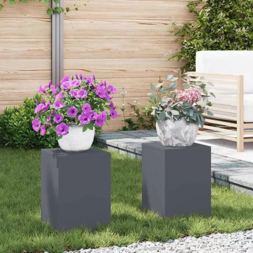 vidaXL Növényállvány 2 pcs Antracit 24 x 24 x 35 cm Acél