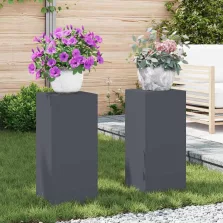   vidaXL Növényállvány 2 pcs Antracit 24 x 24 x 55 cm Acél