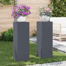   vidaXL Növényállvány 2 pcs Antracit 24 x 24 x 75 cm Acél