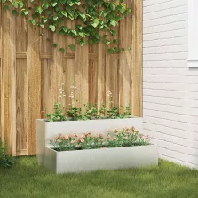   vidaXL Kerti cserép Ezüst 100 x 60 x 45 cm Rozsdamentes acél