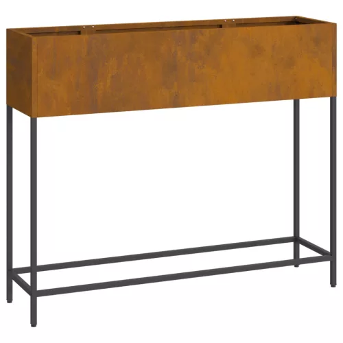 vidaXL emelt kerti ültető 100x26x82 cm időjárásálló acél