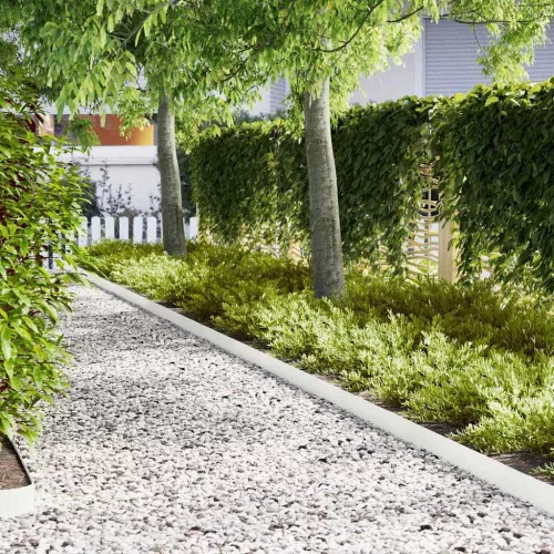 vidaXL Fűszegélyezés 20 pcs Fehér 100 x 0.05 x 20 cm