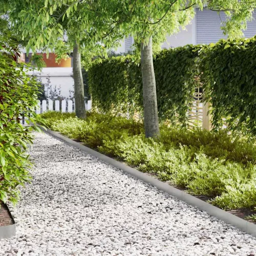 vidaXL Fűszegélyezés 30 pcs Ezüst 100 x 0.05 x 20 cm Horganyzott acél