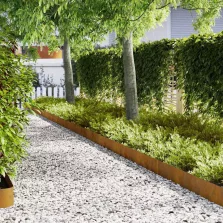   vidaXL Fűszegélyezés 10 pcs Barna 100 x 0.05 x 20 cm Időjárásálló acél