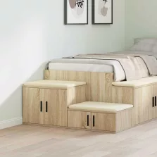   vidaXL Tárolószekrény 2 pcs Sonoma tölgy 118 x 41 x 40 cm Faanyag