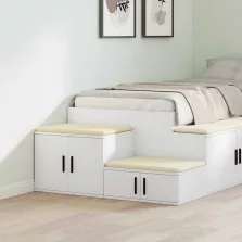   vidaXL Tárolószekrény 2 pcs Fehér 108 x 41 x 40 cm Faanyag