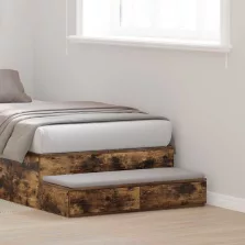   vidaXL Ágyfiókok fiókkal Füstölt tölgy 100 x 36,5 x 16,5 cm Faanyag