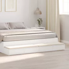   vidaXL Ágyfiókok fiókkal Fehér 200 x 36,5 x 16,5 cm Faanyag