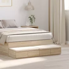   vidaXL Ágyfiókok fiókkal Sonoma tölgy 120 x 36,5 x 16,5 cm Faanyag