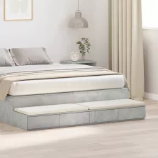   vidaXL Ágyfiókok fiókkal Beton Szürke 140 x 36,5 x 16,5 cm Faanyag
