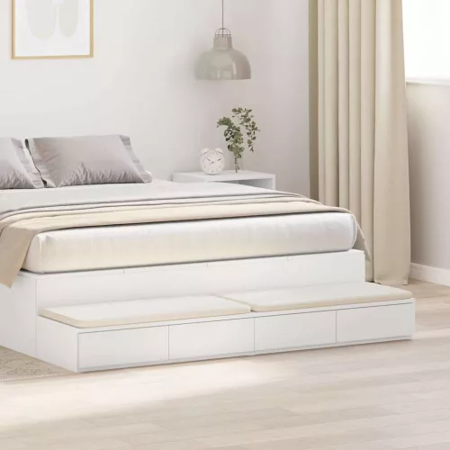vidaXL Ágyfiókok fiókkal Fehér 150 x 36,5 x 16,5 cm Faanyag