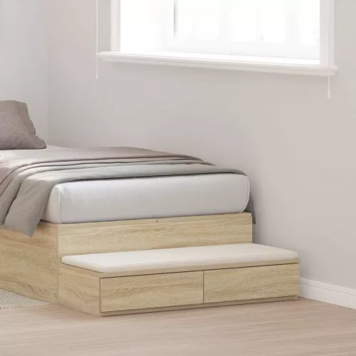 vidaXL Ágyfiókok fiókkal Sonoma tölgy 75 x 36,5 x 16,5 cm Faanyag