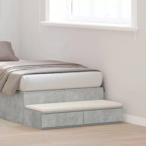 vidaXL Ágyfiókok fiókkal Beton Szürke 75 x 36,5 x 16,5 cm Faanyag