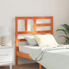   vidaXL Ágyszerkezet Fejtámla fejtámlával Viaszbarna 105.5 x 4 x 104 cm