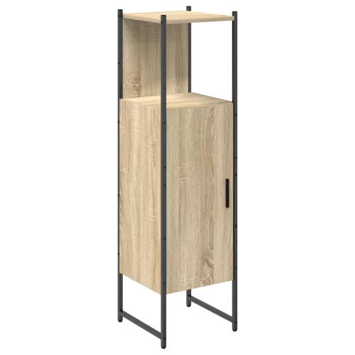 vidaXL Magas kamraszekrény Világos tölgy Engineered wood