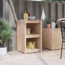   vidaXL Konyhaszekrény polcokkal Barna 55 x 55 x 92 cm Tömör fenyőfa
