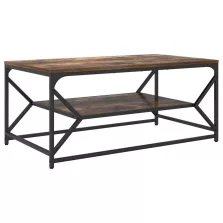   vidaXL Dohányzóasztal polccal Füstölt tölgy 90x50x40 cm Forgácslap