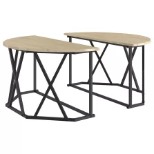 vidaXL Kávézóasztal Sonoma tölgy 80x80x42 cm Műanyag