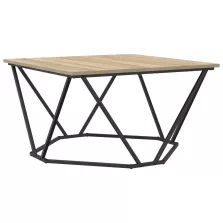 vidaXL Kávézóasztal Sonoma Tölgy 80x80x45 cm Műanyag