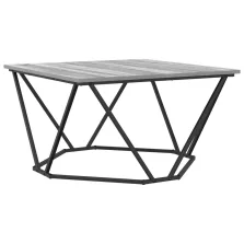   vidaXL Szürke Sonoma Kávézóasztal 80x80x45 cm Mérnöki Fa