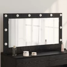   vidaXL Toalett Tükör Fekete tölgy 100 x 55 x 18 cm Üveg és mérnöki fa
