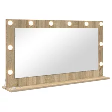   vidaXL pipere tükör Sonoma tölgy MDF, Üveg 100 x 55 x 18 cm Pipere tükör