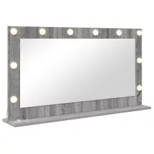   vidaXL Pipere tükör Szürke sonoma Forgácslap, Üveg 100 x 55 x 18 cm
