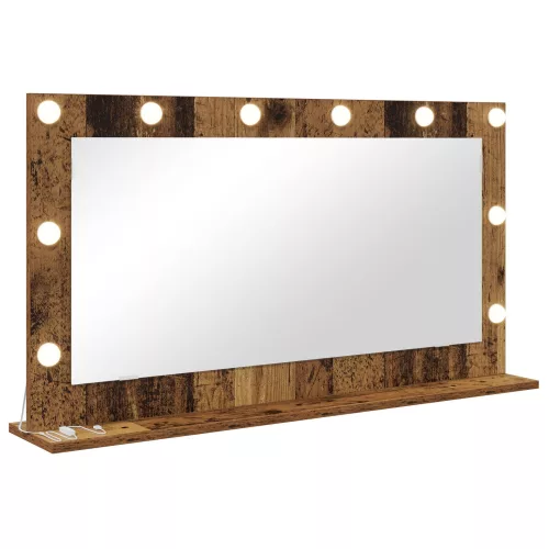 vidaXL Pipere Tükör Régi Fa Fa és Üveg 100 x 55 x 18 cm Tükör