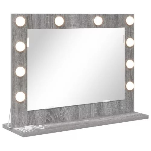 vidaXL pipere tükör Szürke Sonoma MDF, Üveg 60 x 45 x 18 cm Pipere tükör