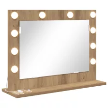   vidaXL Pipere Tükör Kézműves tölgy MDF 60 x 45 x 18 cm Pipere Tükör