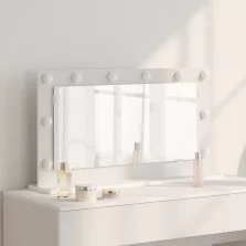   vidaXL Toalett Tükör tükörrel Fehér 80 x 45 x 18 cm Üveg és mérnöki fa