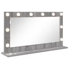   vidaXL pipere tükör Szürke Sonoma Szerelt fa, Üveg 80 x 45 x 18 cm Tükör