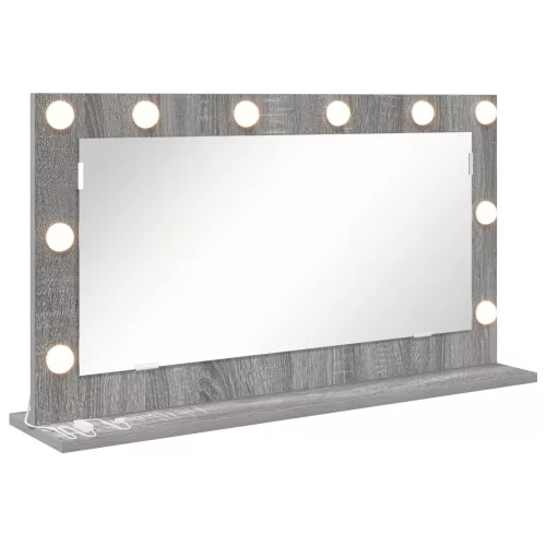 vidaXL pipere tükör Szürke Sonoma Szerelt fa, Üveg 80 x 45 x 18 cm Tükör