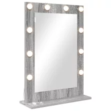   vidaXL sminktükör Szürke sonoma Forgácslap, Üveg 70 x 50 x 18 cm Tükör