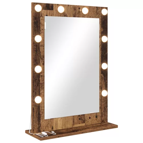 vidaXL Tükörbútor Régi fa Masszív fa 70 x 50 x 18 cm Tükör Tükörbútor