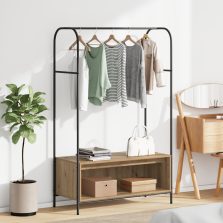 vidaXL Ruhatartó polcokkal, Artisan tölgy 100x44x160 cm