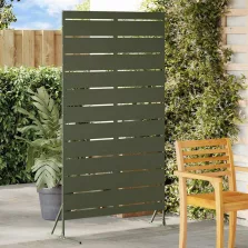   vidaXL Magánszféra Képernyő Olívazöld 100 x 50 x 180 cm Acél