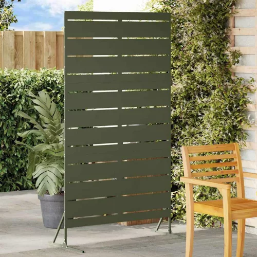 vidaXL Magánszféra Képernyő Olívazöld 100 x 50 x 180 cm Acél