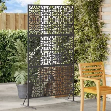   vidaXL Fekete Magánélet Védőlap, 100x50x180 cm, Acélból