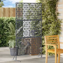   vidaXL Magánéletet Védő Képernyő Antracit Színben, 100cm x 50cm x 180cm, Acélból