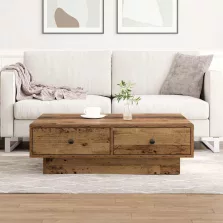 vidaXL Dohányzóasztal Öreg fa 90 x 90 x 28 cm Faanyag