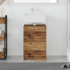   vidaXL Mosdószekrény Régi Fa 40x37x59 cm Kiváló Minőségű Fa