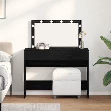   vidaXL pipereasztal LED világítással Fekete tölgy 100x40x120 cm