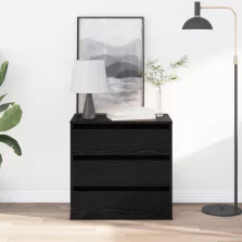   vidaXL Sarok fiókos szekrény Fekete tölgy 60x41x58 cm Szerelt fa