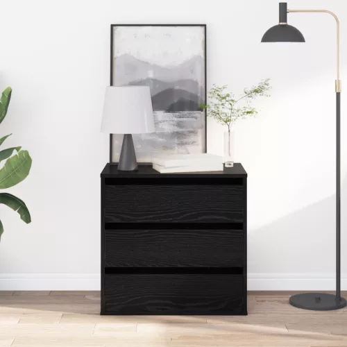 vidaXL Sarok fiókos szekrény Fekete tölgy 60x41x58 cm Szerelt fa