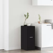   vidaXL Patikás Szekrény Fekete Tölgy 30x41x77,5 cm Műszaki Fa
